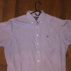 Ralph Lauren Checkered Purple button down shirt